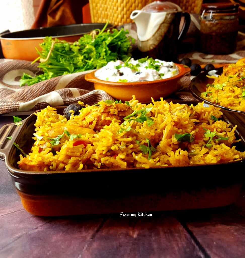 Chicken Rice A Fusion Of Arabic And Indian From My Kitchen