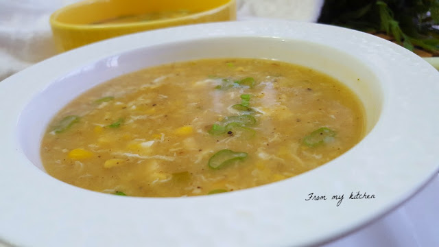 Sweet Corn Chicken Soup.