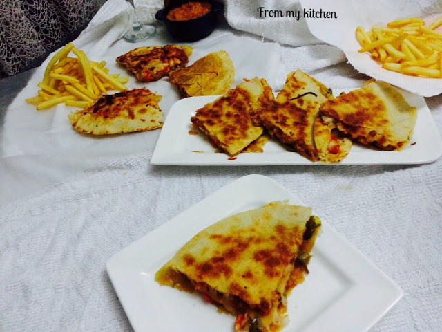 Chicken & Veg Quesadilla.