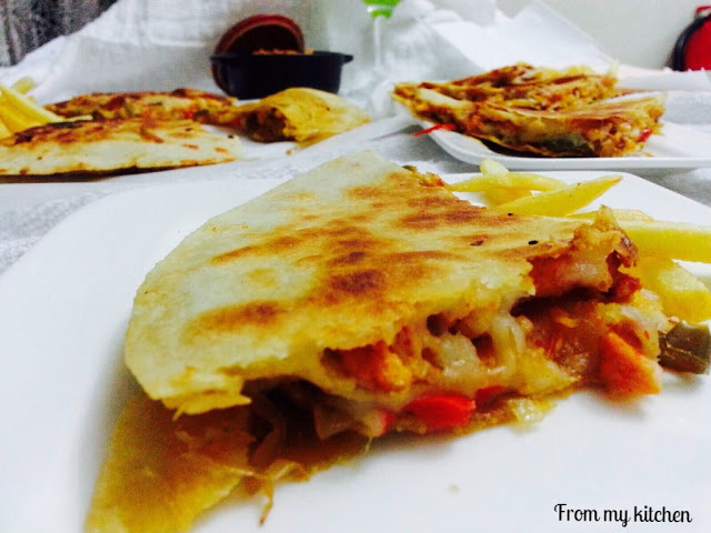 Chicken & Veg Quesadilla.