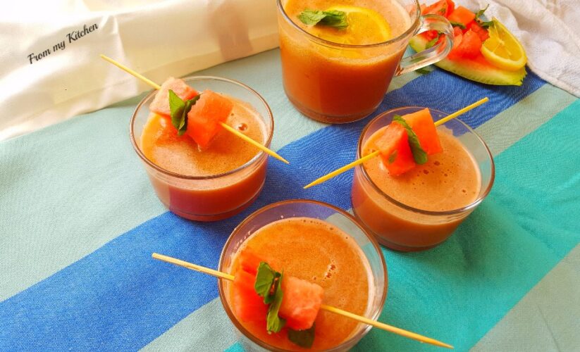 Watermelon & Orange Mocktail.