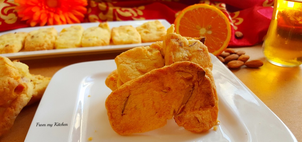 Orange & Almond Shortbread Cookie.