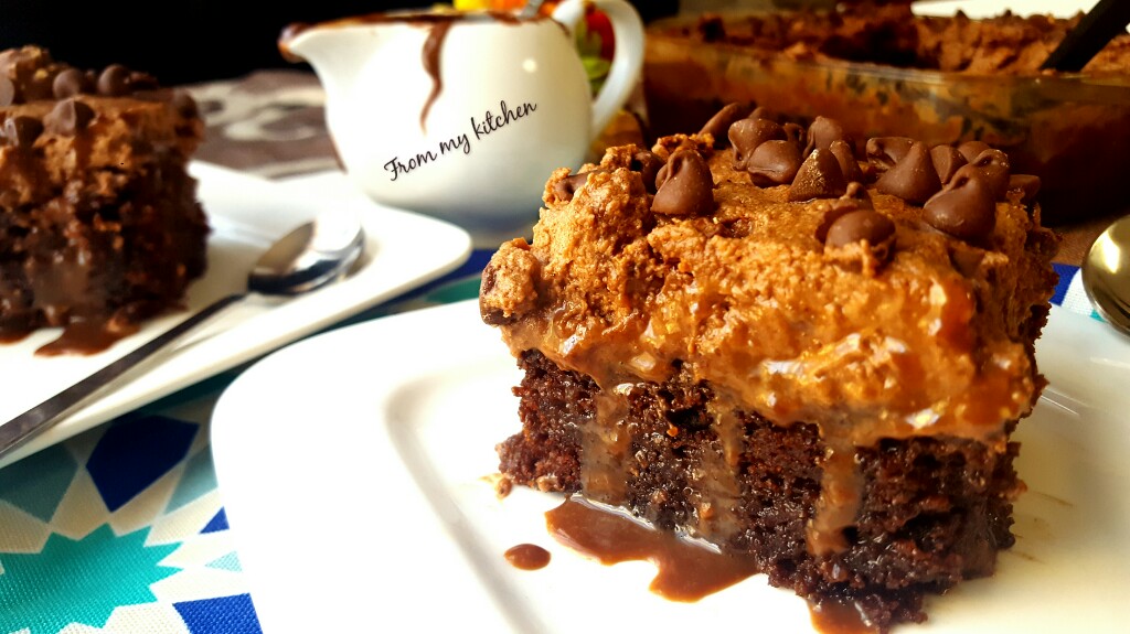 Chocolate Ferrero  Poke Cake