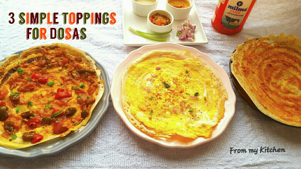 3 types of Toppings for Dosa