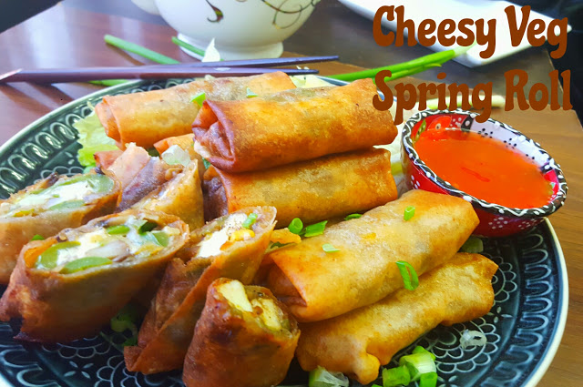 Cheesy Veg Spring Roll (Mushroom & Corn)