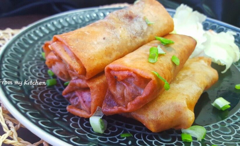 Cheesy Veg Spring Roll (Mushroom & Corn)