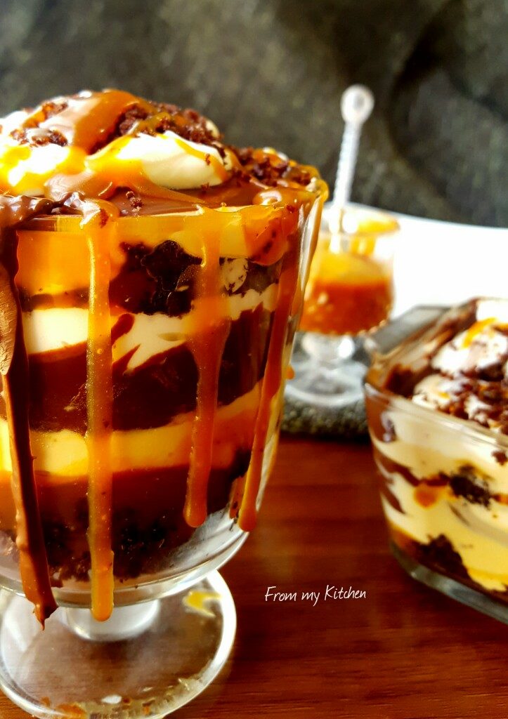 Salted Caramel Brownie Trifle From My Kitchen