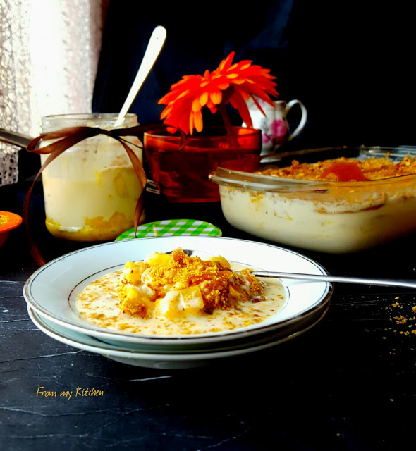 Mango Biscuit Float Dessert