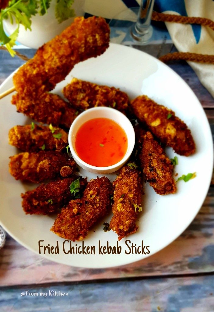 Fried Chicken Kebab From My Kitchen