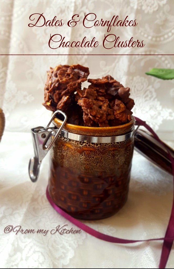 Dates & Cornflakes Chocolate Clusters