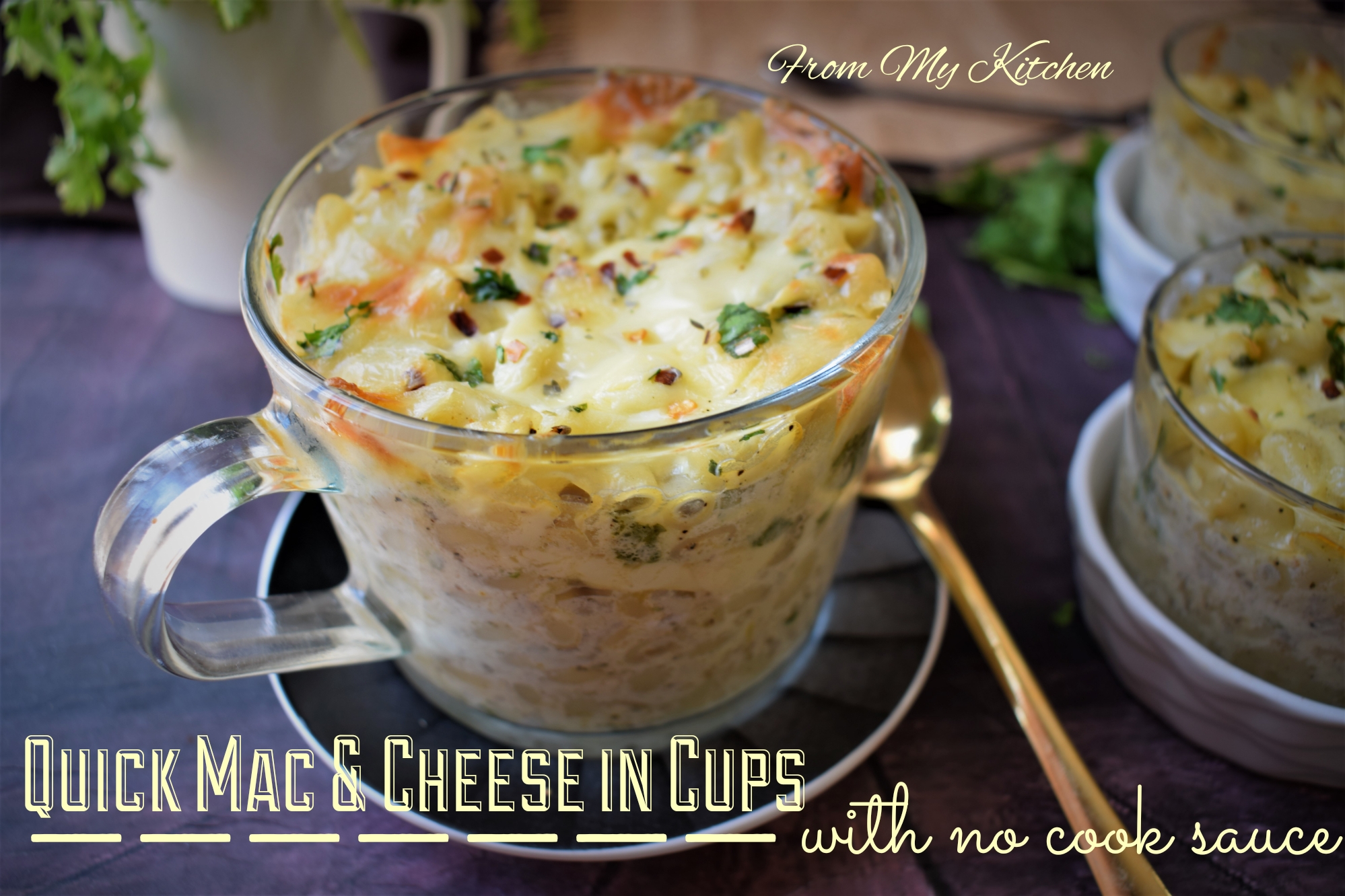 Quick Mac & Cheese in Cups with No Cook Sauce
