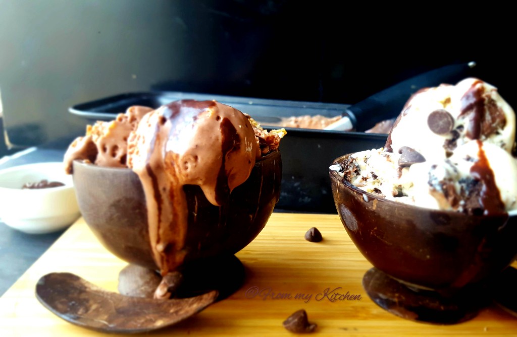 Chocolate Ganache Ice Cream & Cookies and Cream Ice Cream