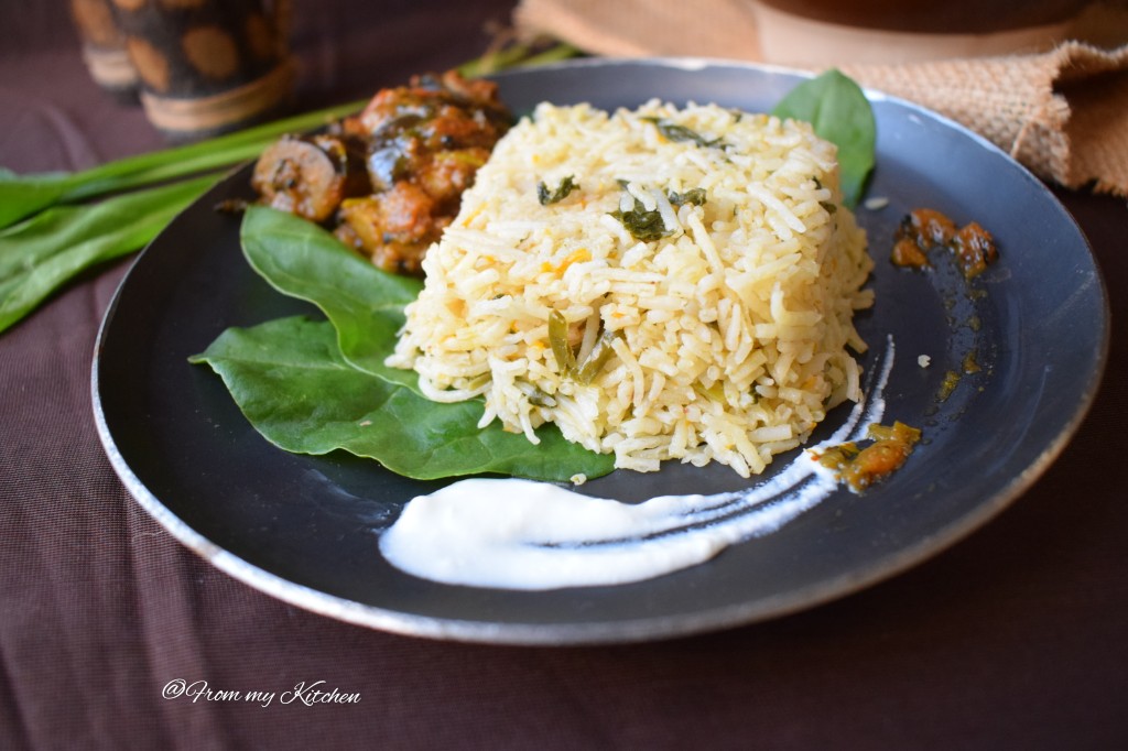 Carrot & Palak Rice