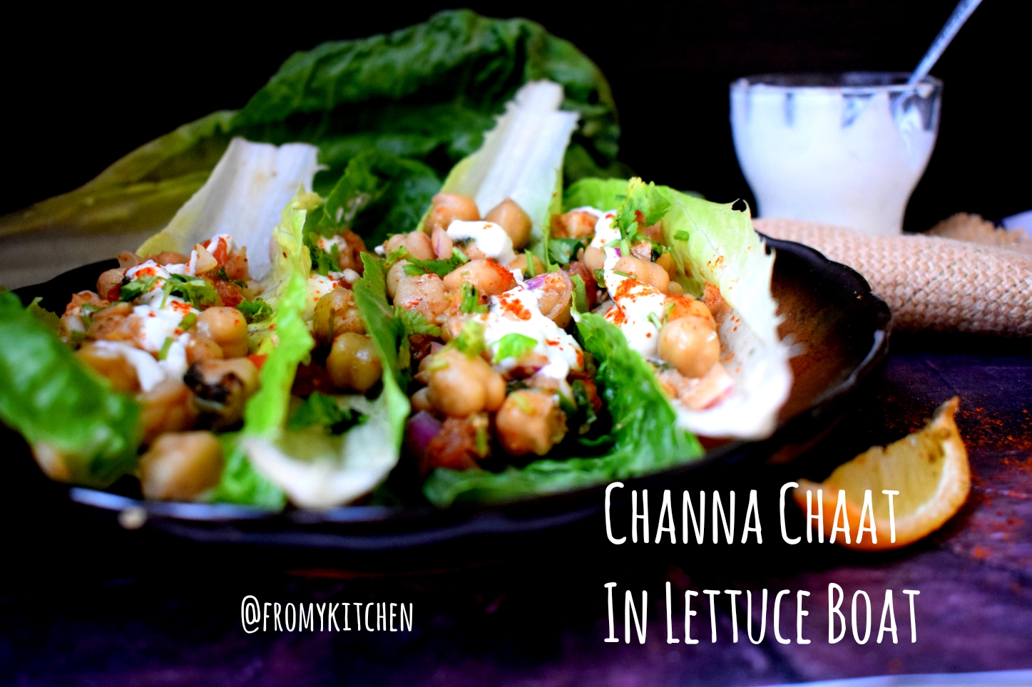 Channa Chaat in Lettuce Boat