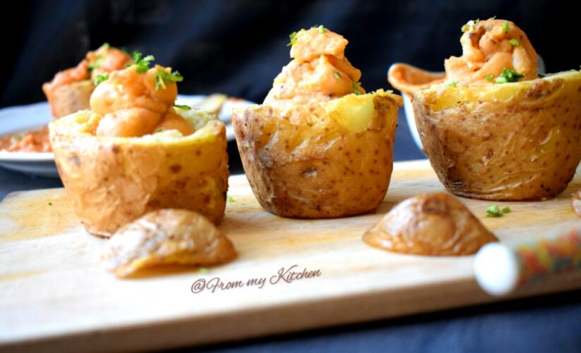 Mashed Potato & Cauli Cups in Cauliflower Cheese Sauce