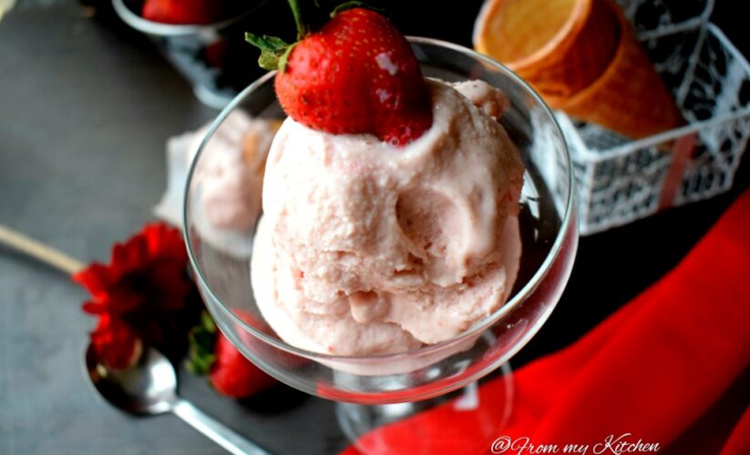 Strawberry Ice Cream in a Blender