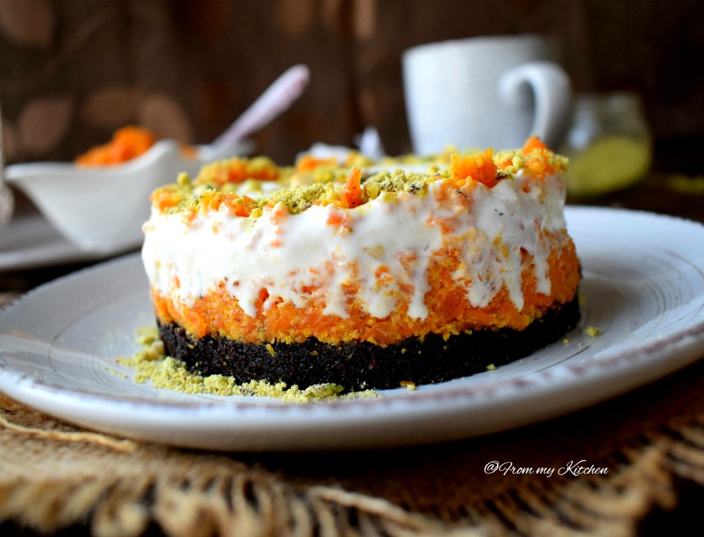 Chocolate & Carrot Halwa Icecream Cake