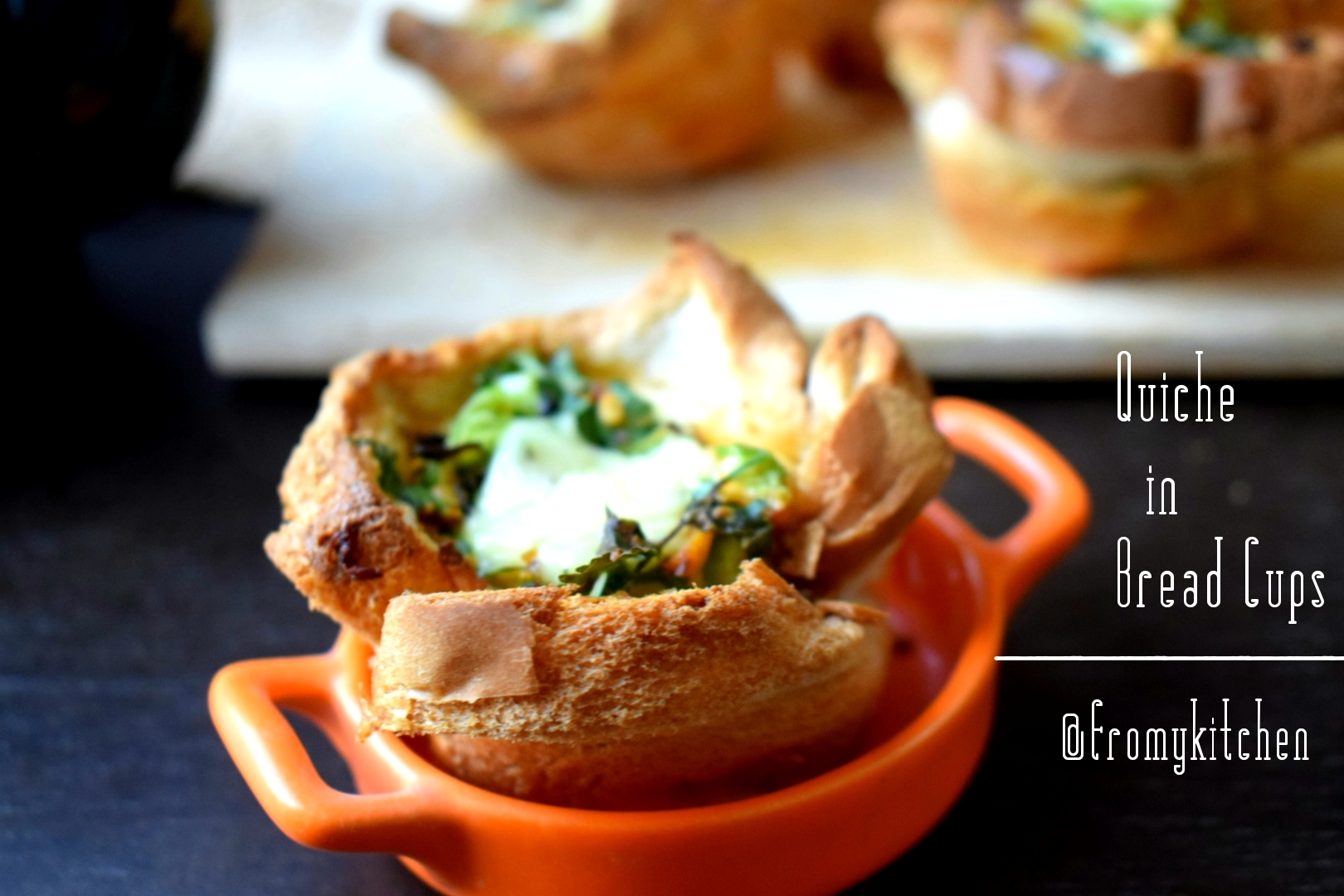 Quiche in Bread Cups