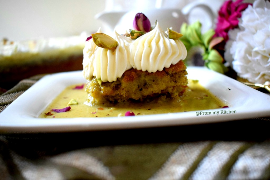 Pistachio Kulfi Milk Cake - Dish by Rish