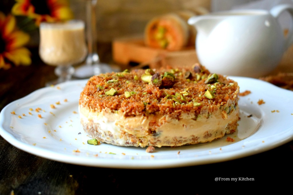 Toffee Kunafa with Coconut Sauce