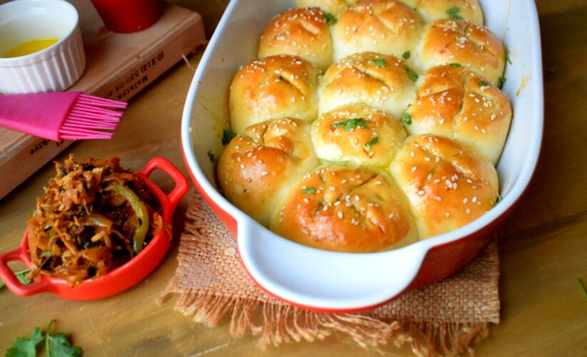 Soft Chicken Stuffed Dinner Rolls