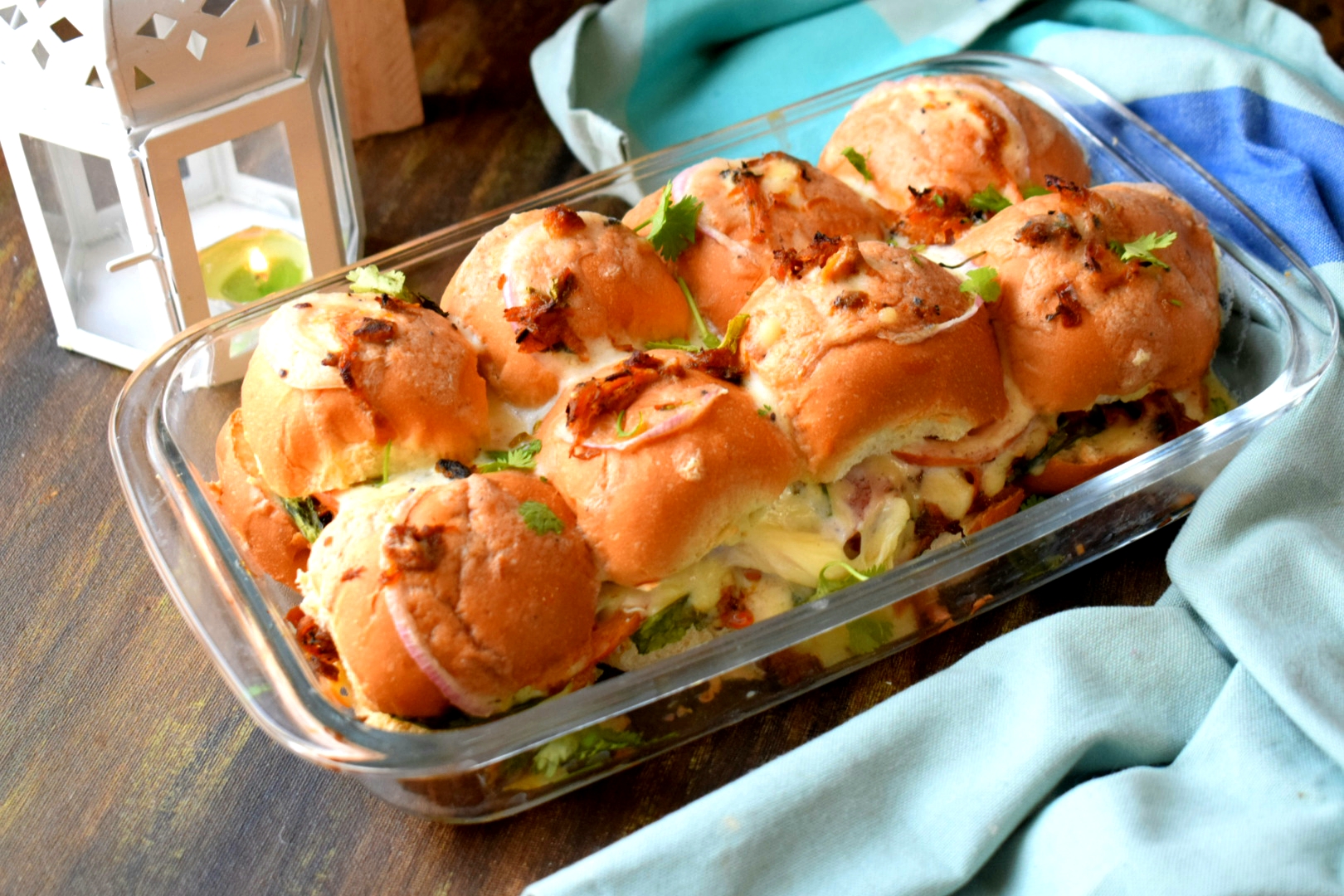 Cheesy Sandwich Tray Bake