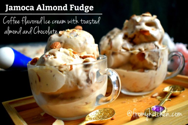 Jamoca Almond Fudge (Coffee Ice cream with toasted Almond & Chocolate ribbon) From My Kitchen