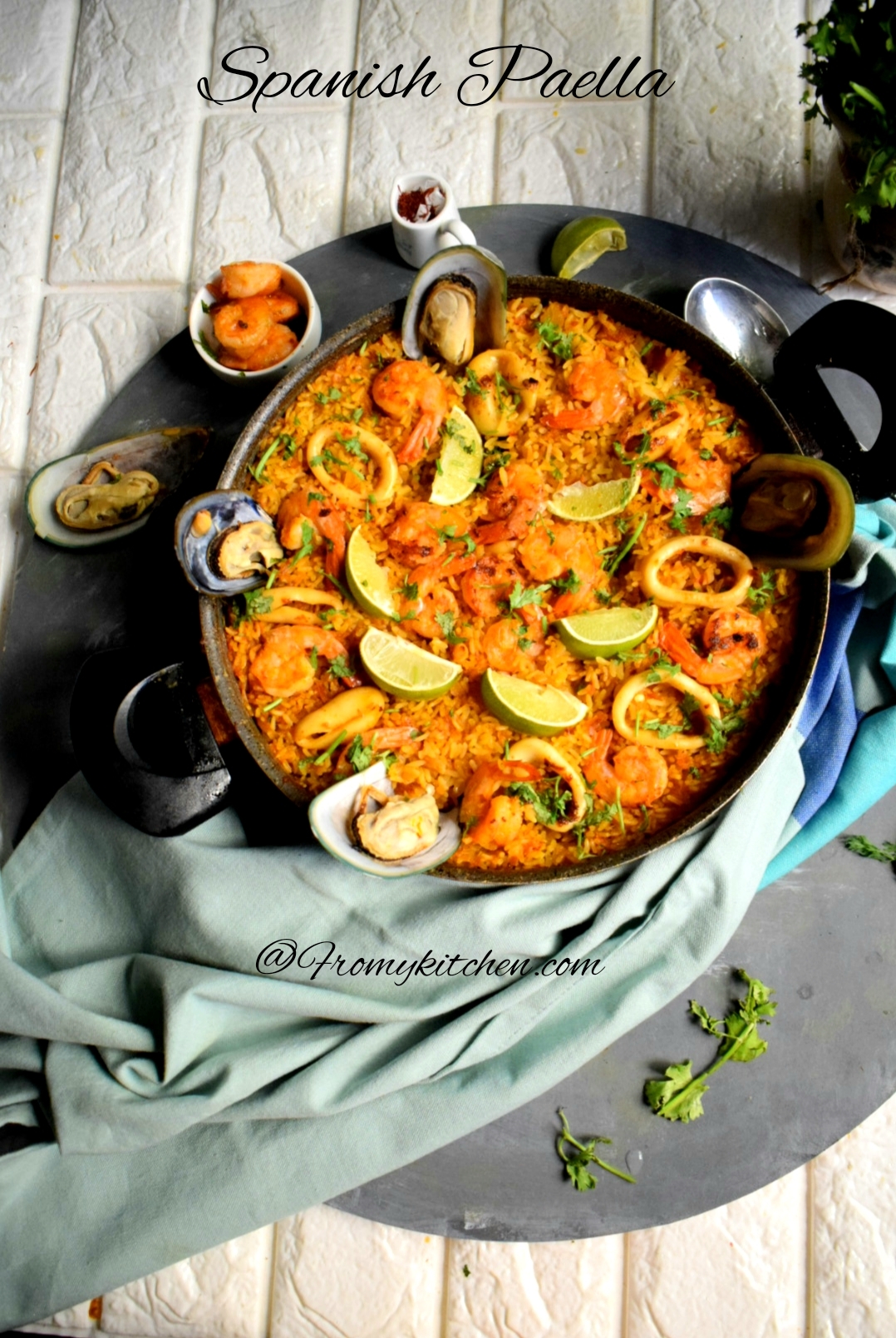 Easy Spanish Seafood Paella Recipe {No Paella Pan Needed!}