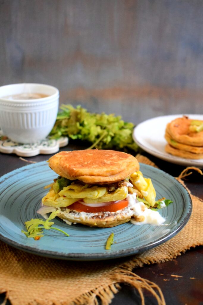 Healthy Pancake Burger From My Kitchen