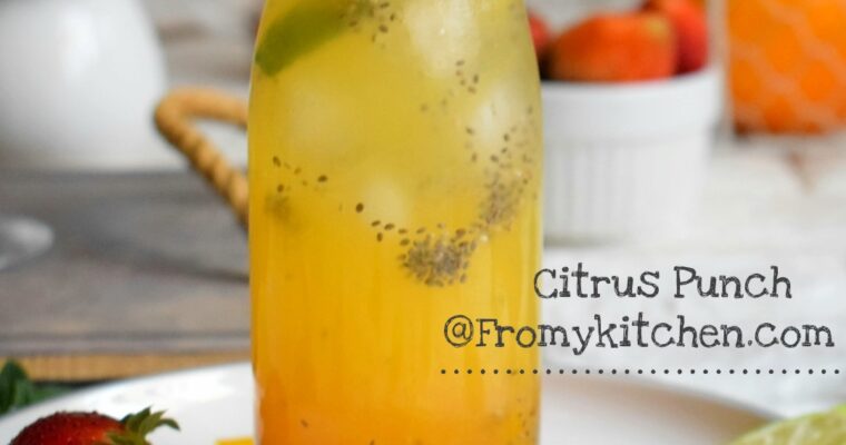 Citrus Punch with Chia & Jelly & Mix of Strawberry Mojito and Citrus Punch