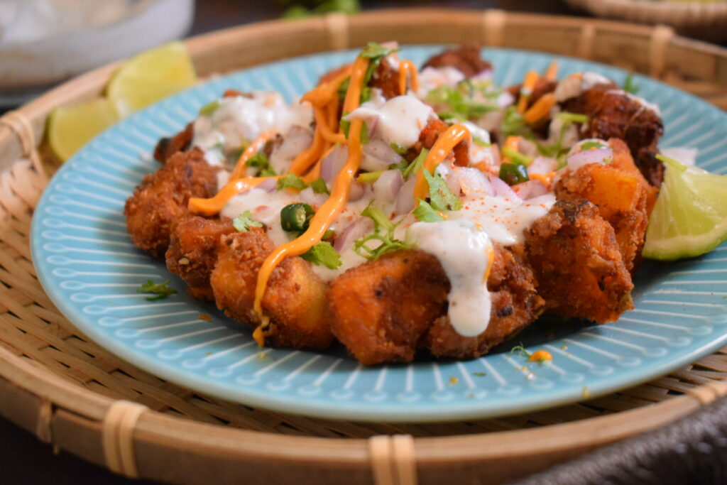 Fried Potato Yogurt Chaat