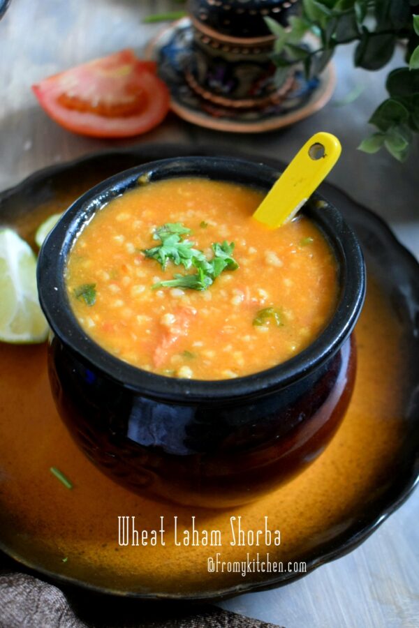 Wheat Laham Shorba - From My Kitchen