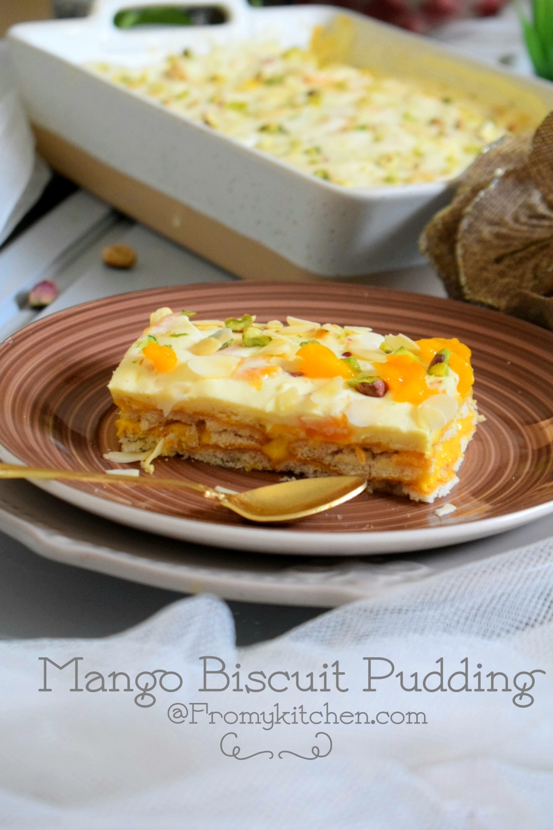 Mango Biscuit pudding