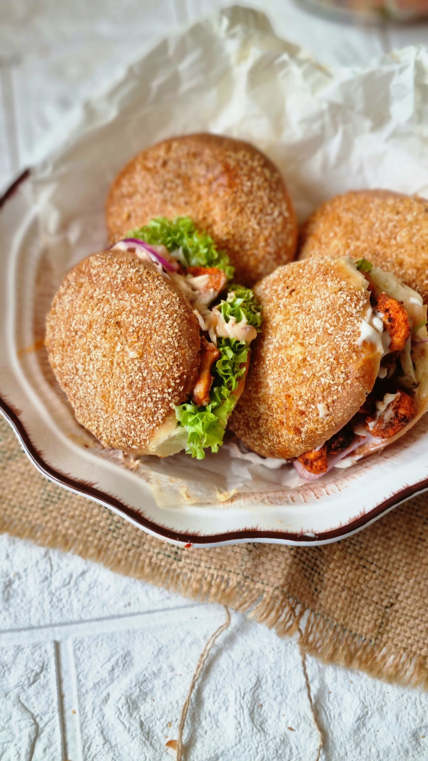 Crumb Coated Chicken Bun